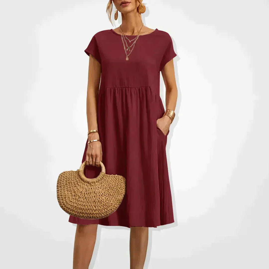 Norvielle Damen Sommerkleid Elegant Fließend