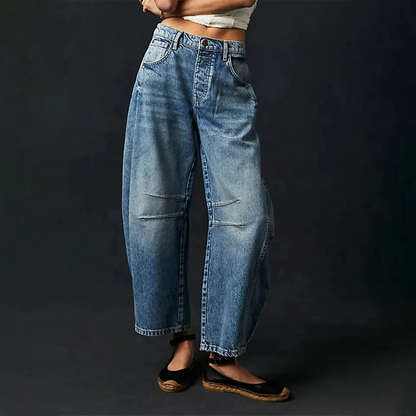 Damenhose Weit Geschnitten Gerade Form