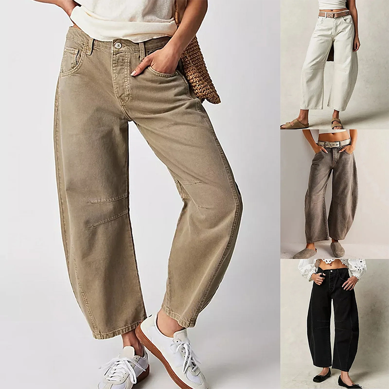 Damenhose Weit Geschnitten Gerade Form - Norvielle