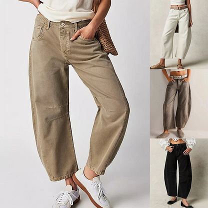 Damenhose Weit Geschnitten Gerade Form - Norvielle
