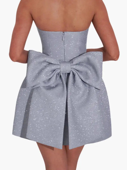 Damen Minikleid Glänzend Elegant