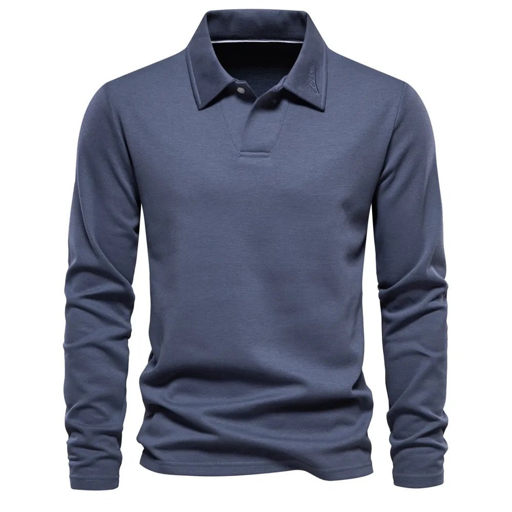Männer Poloshirt Langarm Kragen Klassisch - Norvielle