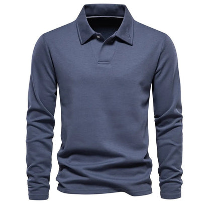 Männer Poloshirt Langarm Kragen Klassisch - Norvielle