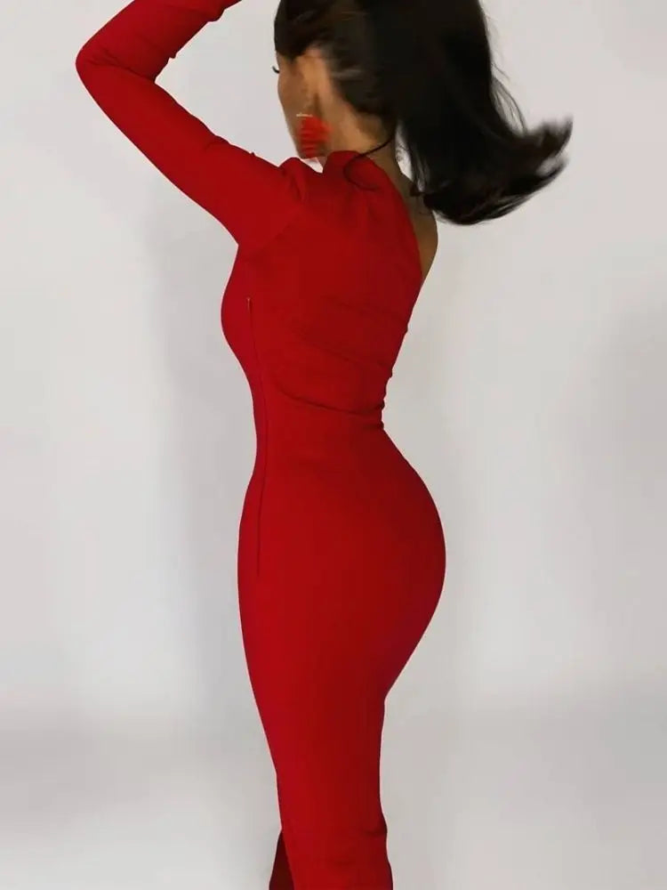 Elegantes Damenkleid mit einer Schulter