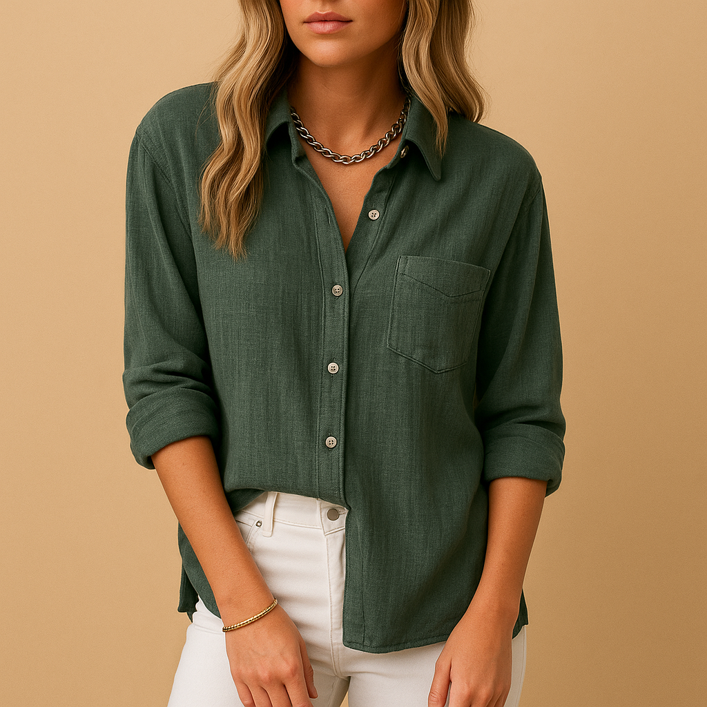 Damen Bluse Langärmlig Fließend