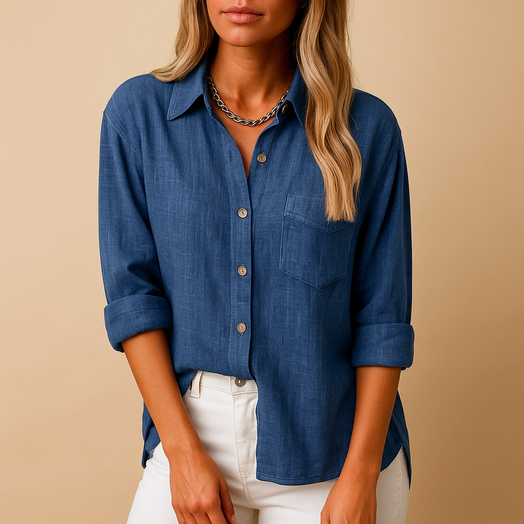 Damen Bluse Langärmlig Fließend