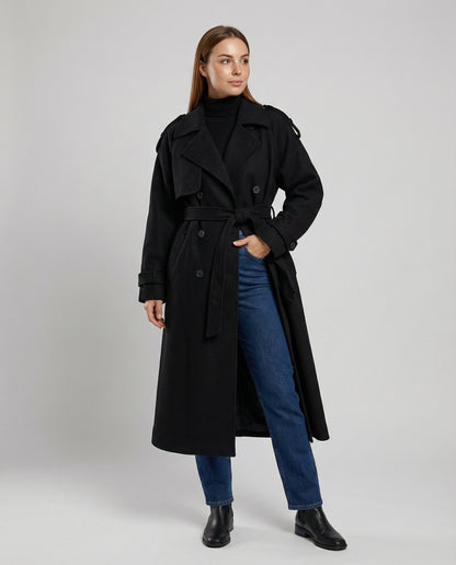 Große Damen Winterjacke aus Wolle - Norvielle