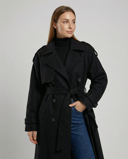 Große Damen Winterjacke aus Wolle