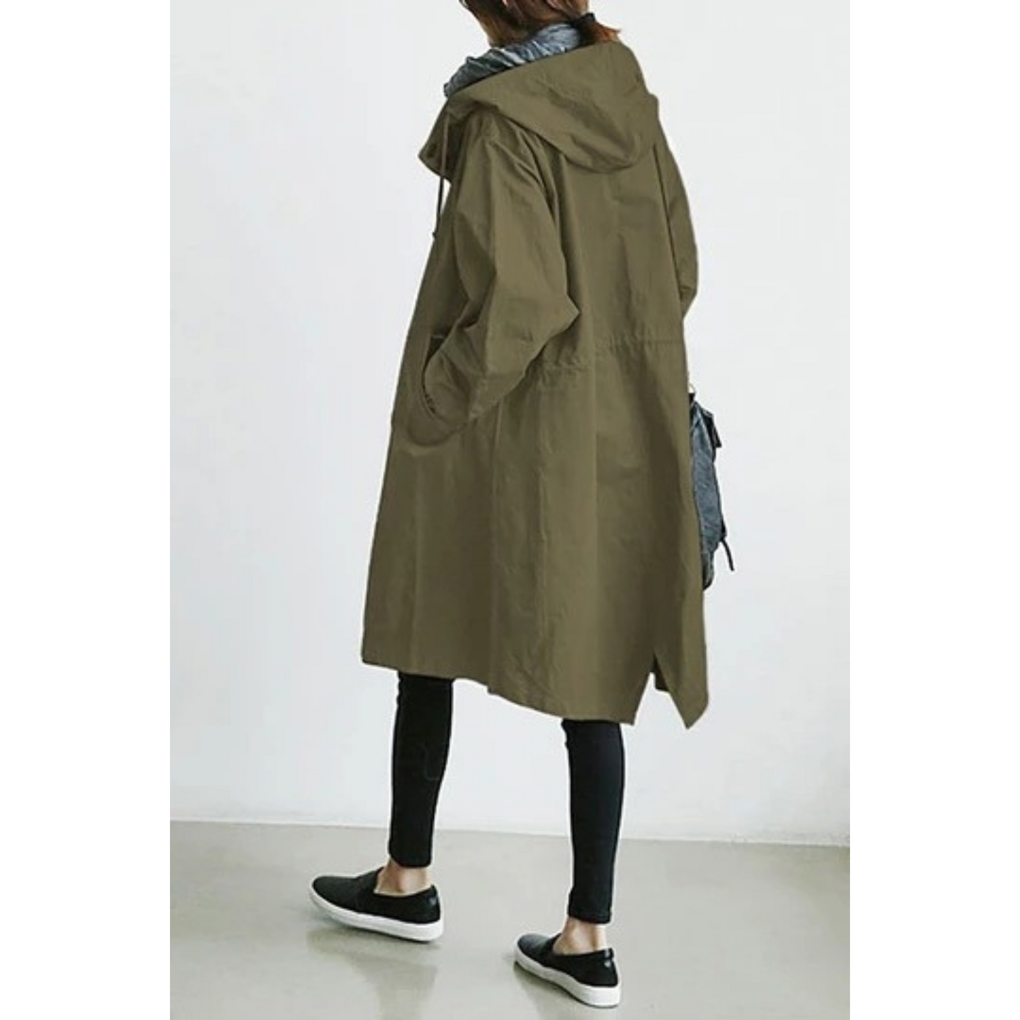 Norvielle Damen Trenchcoat Lang