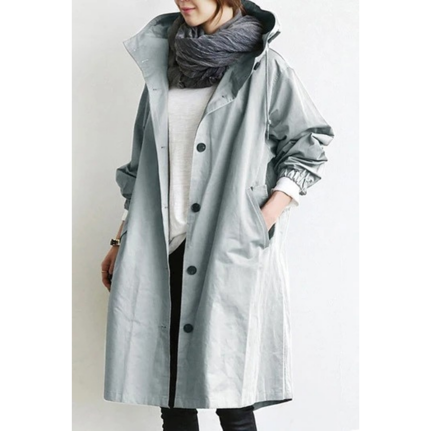 Damen Winterjacke Lang Kapuzen Leicht