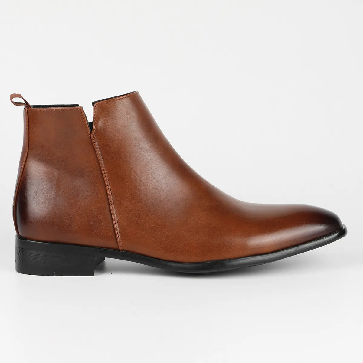 Herren Stiefel Glatte Schaftform Elastischer Seiteneinsatz
