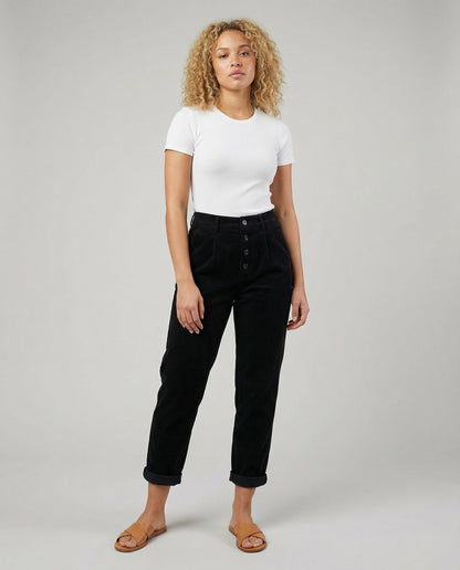 Damen Cordhose Komfort Beige - Norvielle