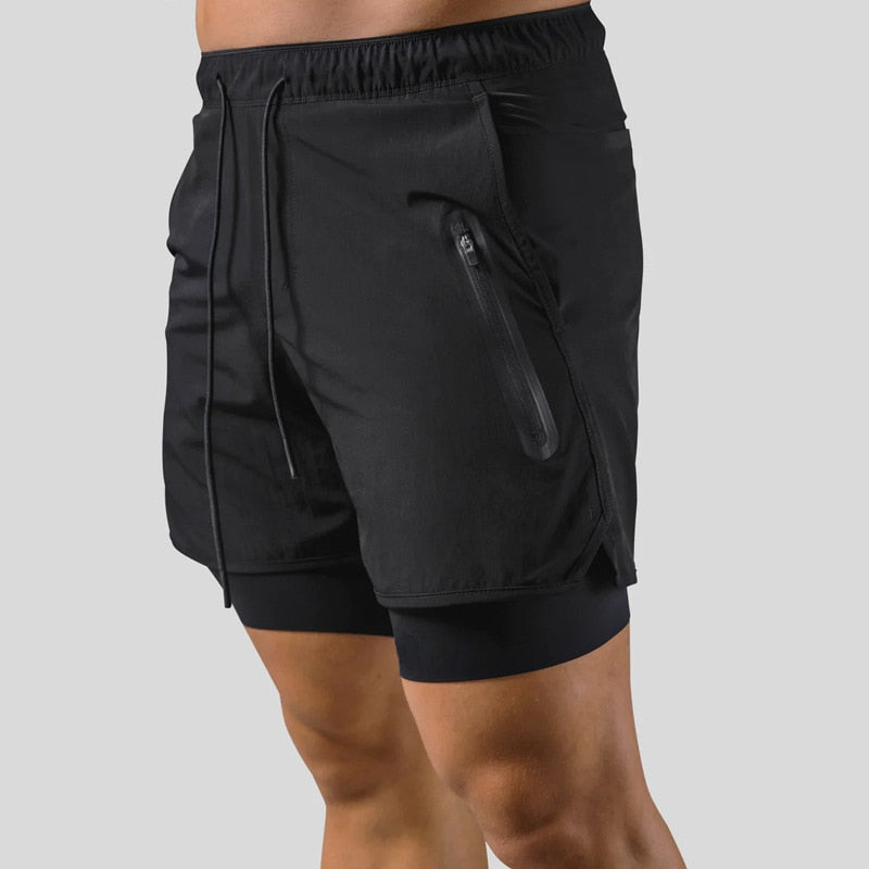 Herren Laufshorts 2-in-1 Sport Shorts mit Taschen - Norvielle