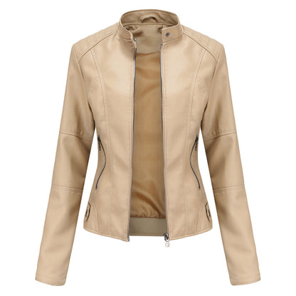 Maßgeschneiderte Damen Lederjacke Strukturiert Winter