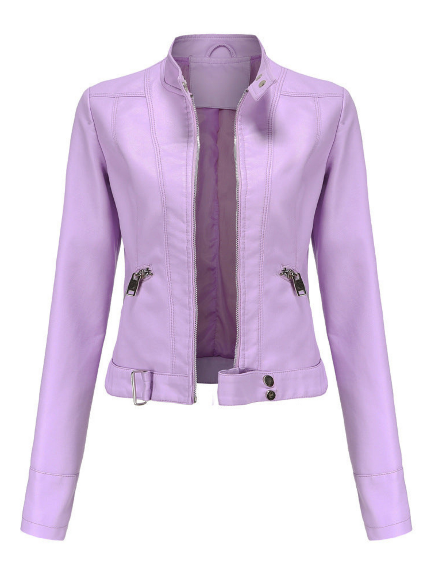 Damen Lederjacke Taillierte Passform Winter