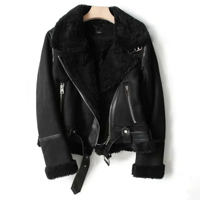 Norvielle Damen Lederjacke Pilotenstil