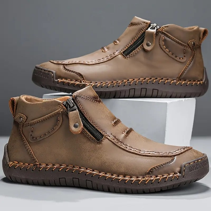 Herren Orthopädische Lederschuhe Mit Reißverschluss