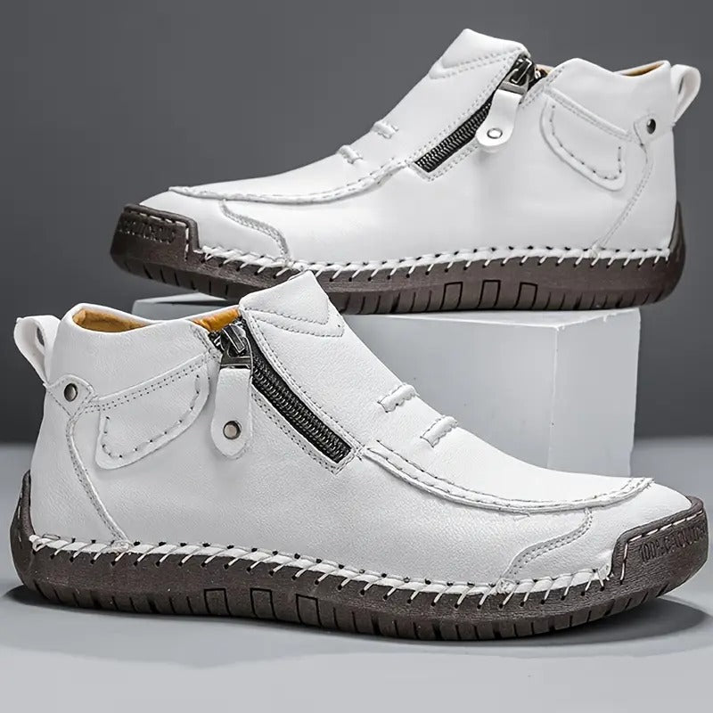 Herren Orthopädische Lederschuhe Mit Reißverschluss