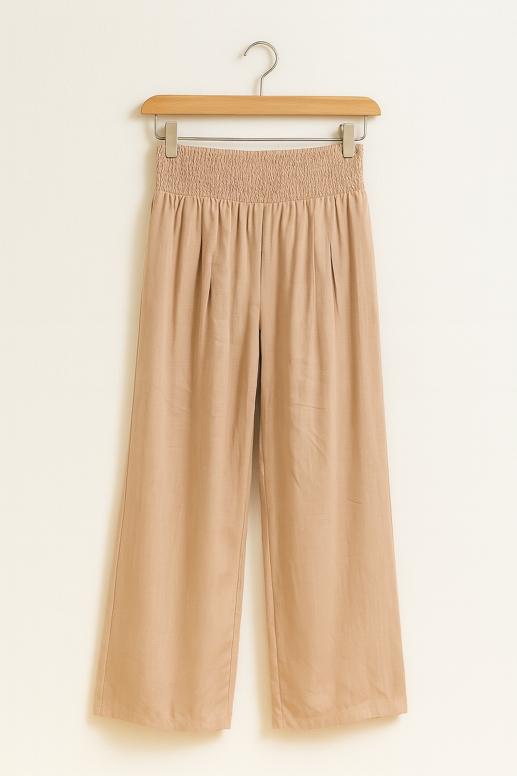Norvielle Damen Sommerhose Elastischer High-Waist-Bund