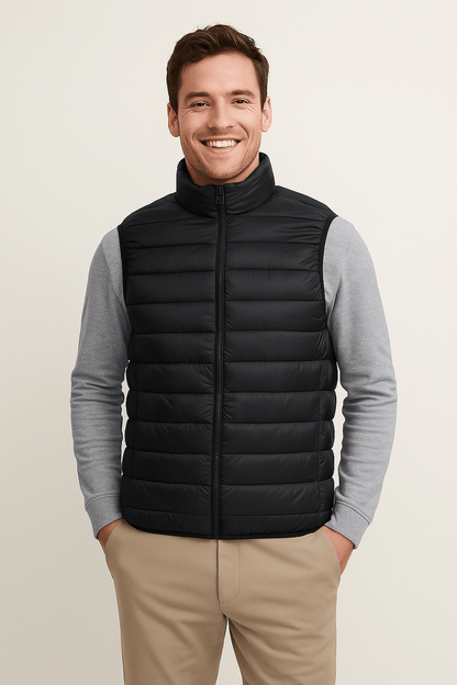 Herren Steppweste Ärmellos Nylon