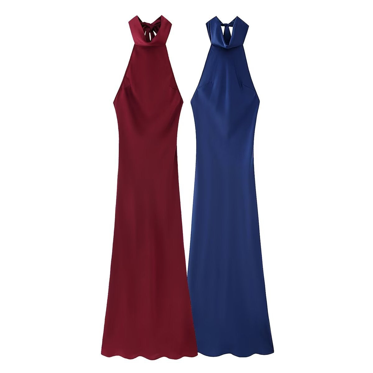 Norvielle Damen Maxikleid Sommerkleid Leicht Ärmellos - Norvielle