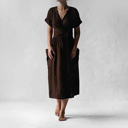 Leichtes Leinenkleid von Elarova für Damen