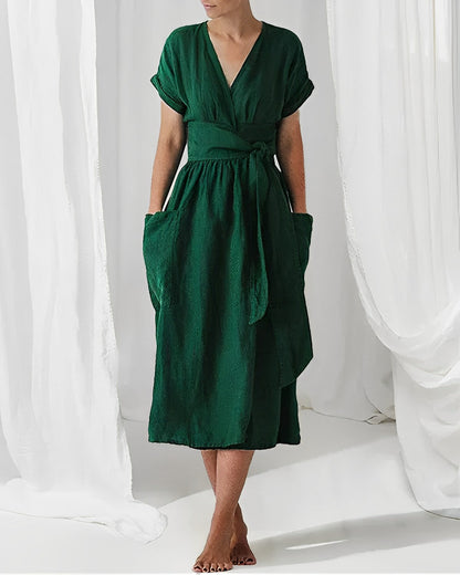 Leichtes Leinenkleid von Elarova für Damen