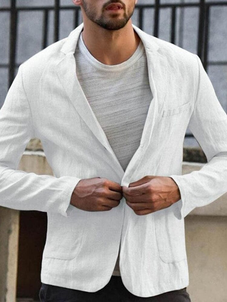 Leinenblazer – Leichte, einreihige Baumwollblazerjacke für Herren-Chaps Herrenmode