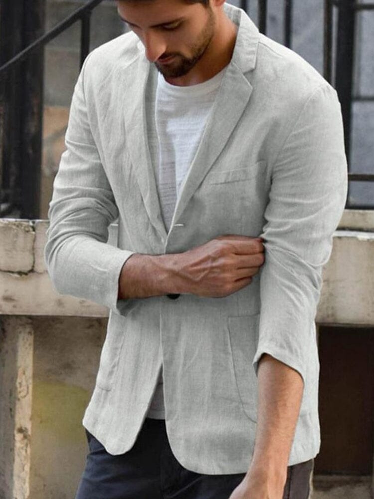 Leinenblazer – Leichte, einreihige Baumwollblazerjacke für Herren-Chaps Herrenmode