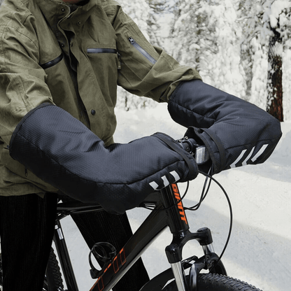 Wasserdichte Fahrradlenkerhandschuhe Winddicht Schwarz - Norvielle