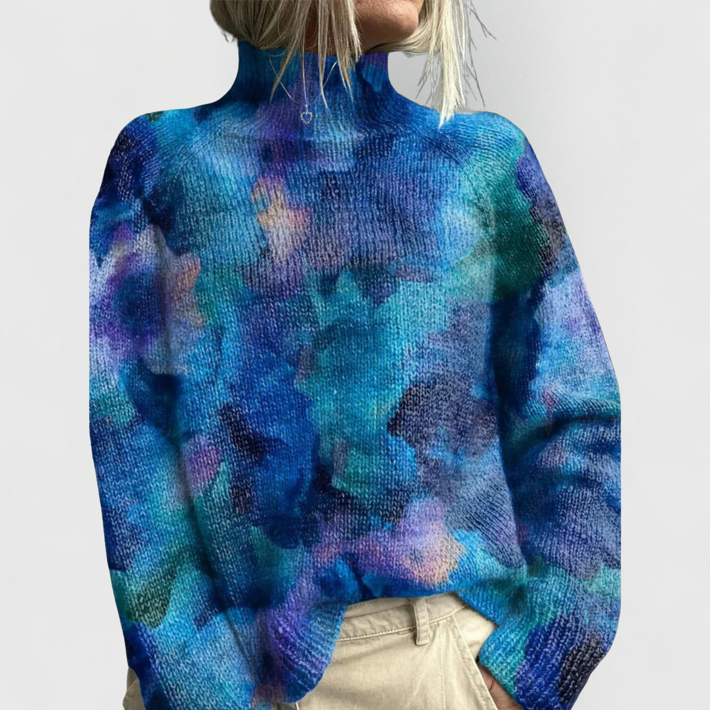 Damen Strickpullover Naturschwarz Gemütlich