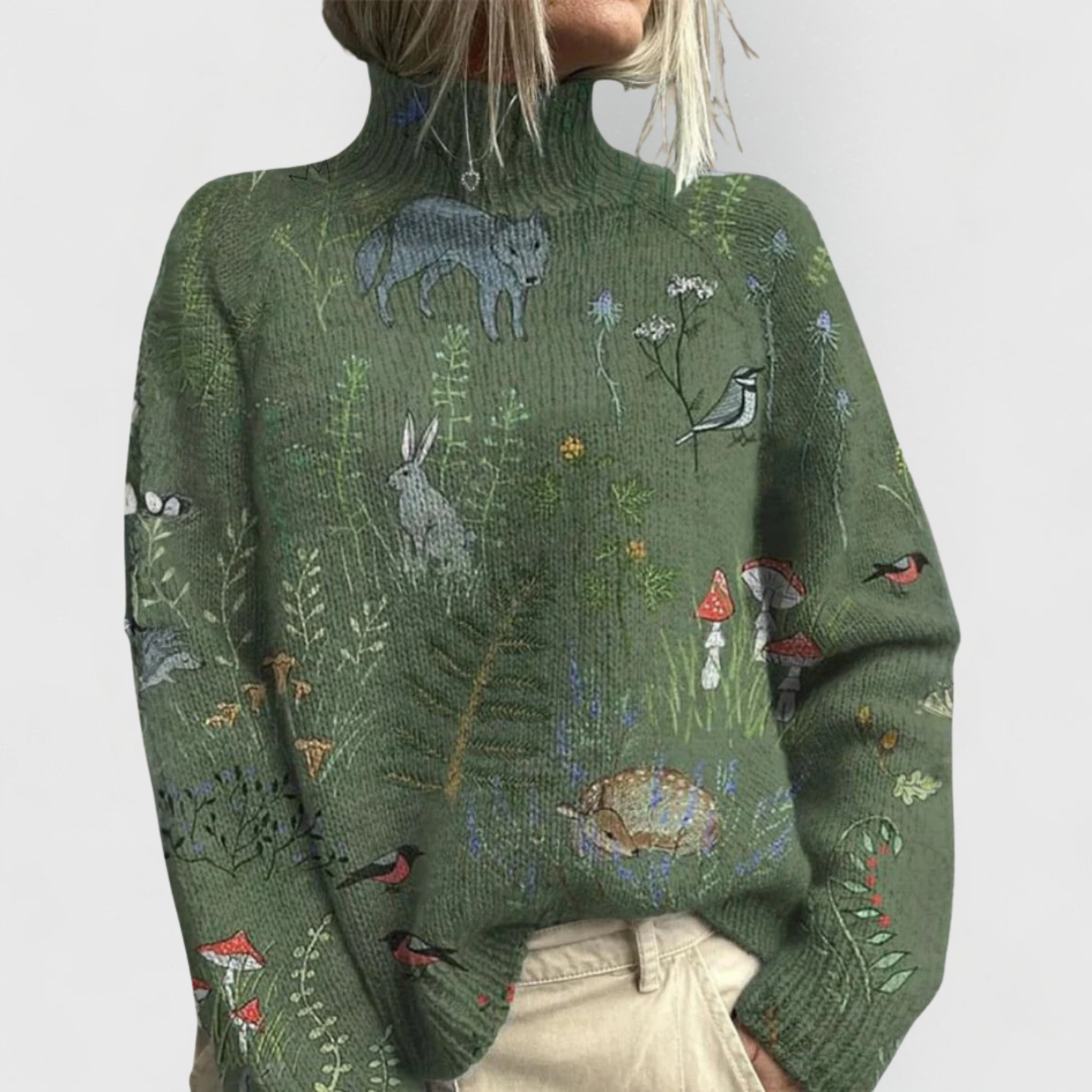 Damen Strickpullover Naturschwarz Gemütlich
