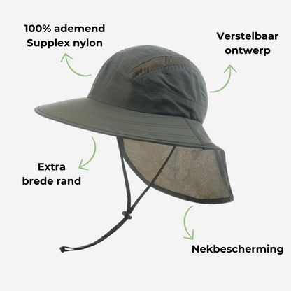 Damen Sonnenhut Nackenschutz Breite Krempe