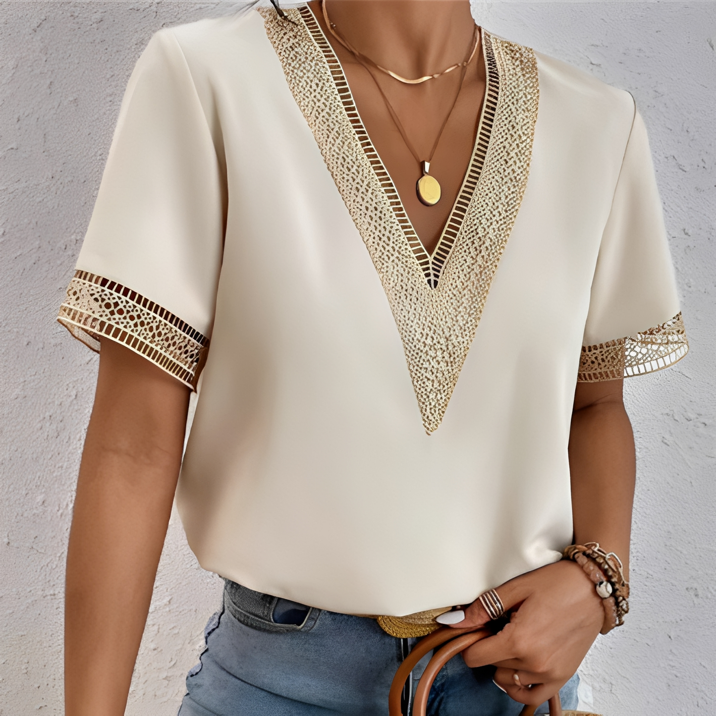 Damen Sommertop Modisch Leicht