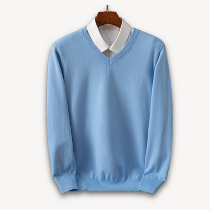 Herren Kaschmirpullover V-Ausschnitt Weich Elegant