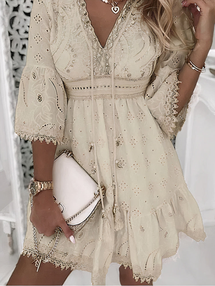 Norvielle Damen Ibiza Sommerkleid