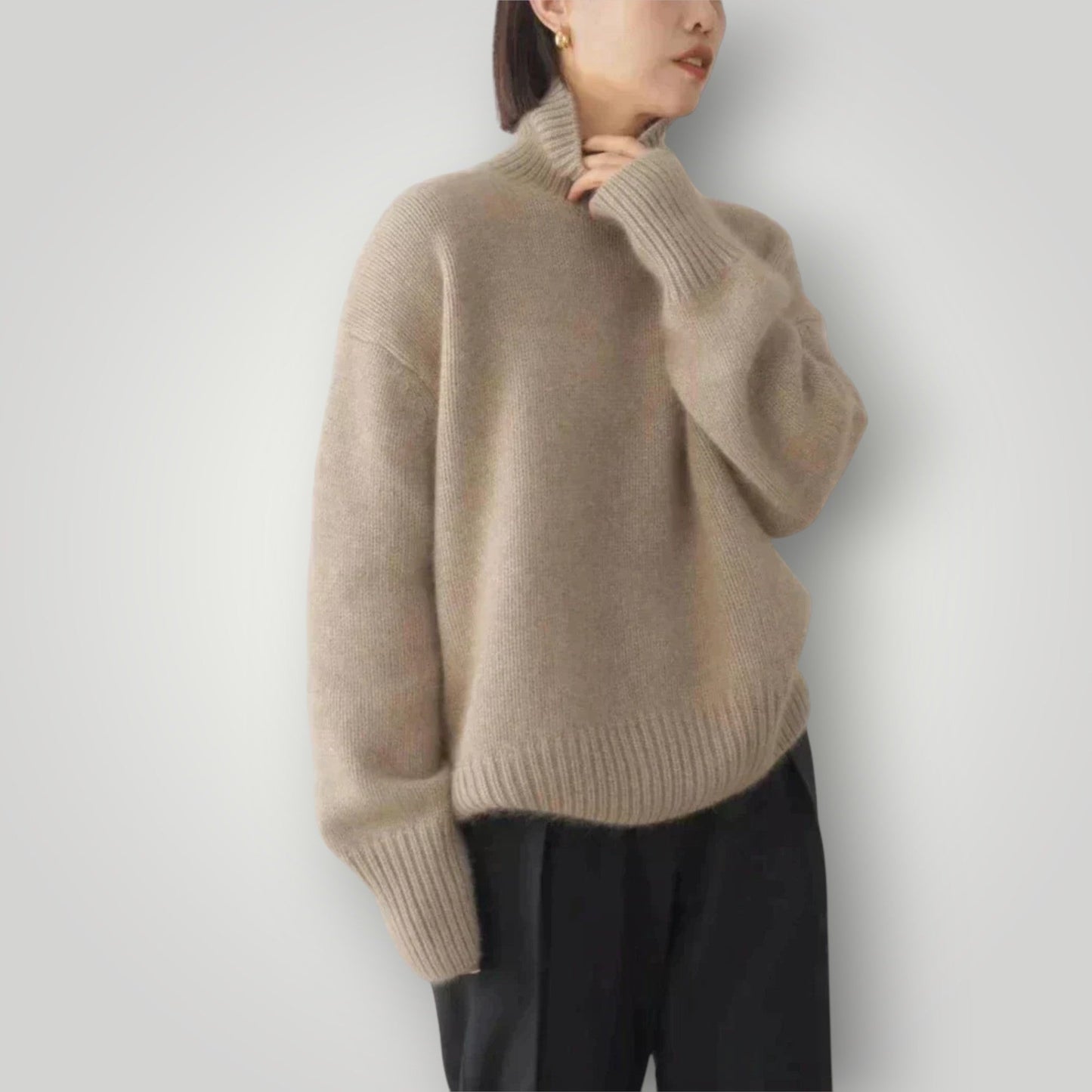Damen Rollkragenpullover Weich Lässig Winter