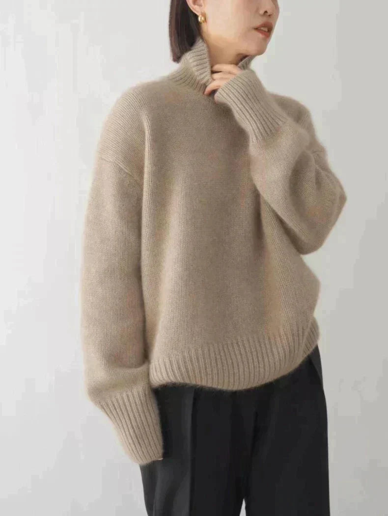 Isabella Damen Pullover Kaschmir Hochkragen