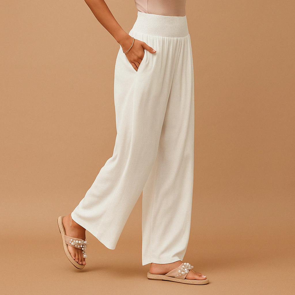 Herren-Gerade-Hose Lässig Baumwolle Beige