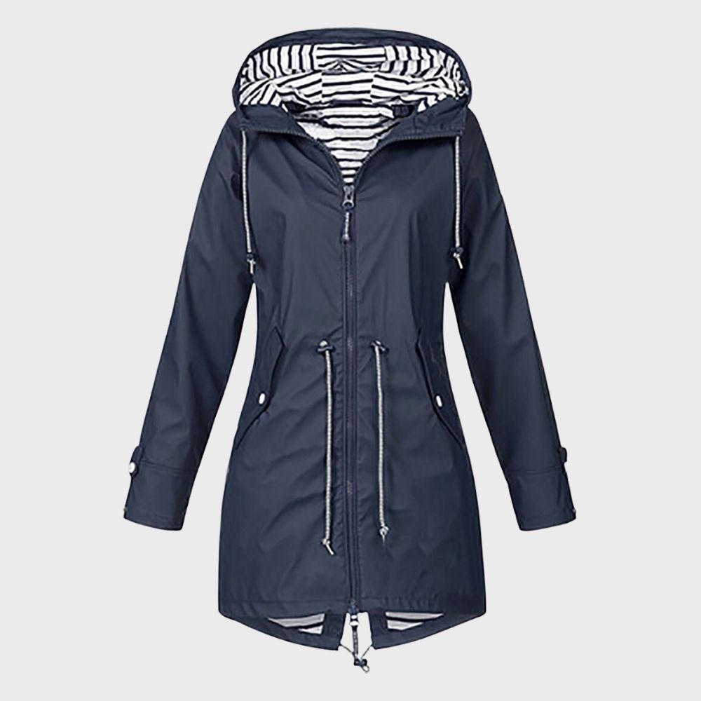 Damen Regenjacke Tailliert Norvielle Frühjahr Wasserabweisend