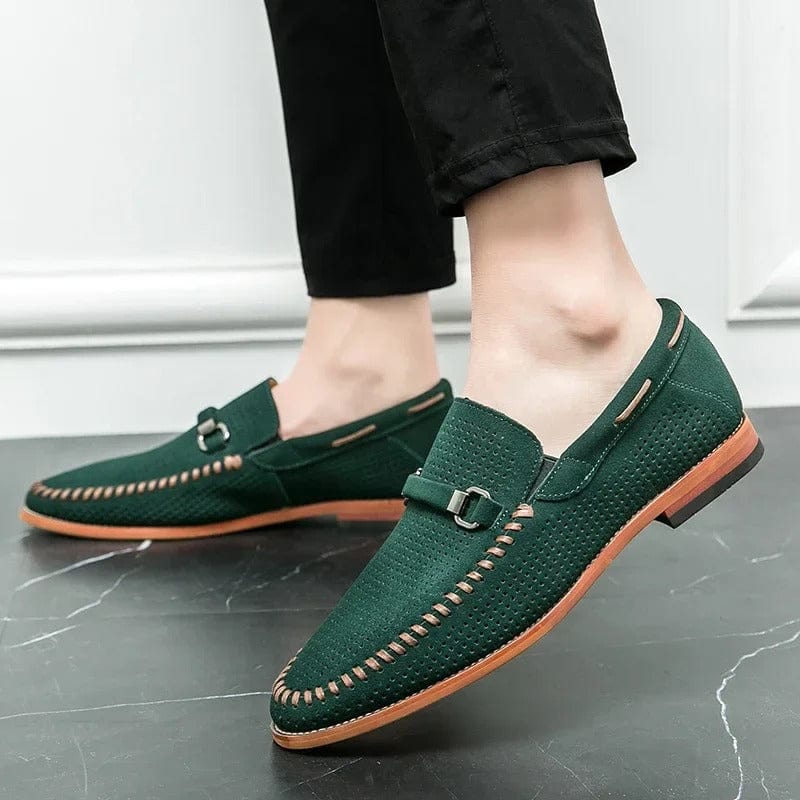 Herren Loafer Wildleder Atmungsaktiv Schwarz - Norvielle