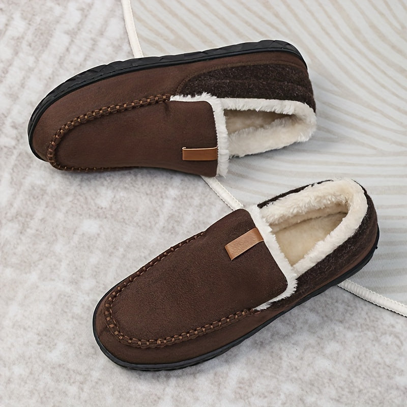 Herren Hausschuhe Schafwolle Warm Beige