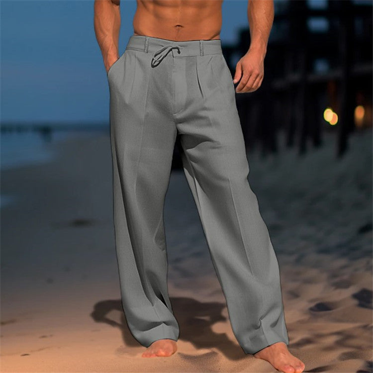 Herren Lockere Hose Kordelzug Bequem