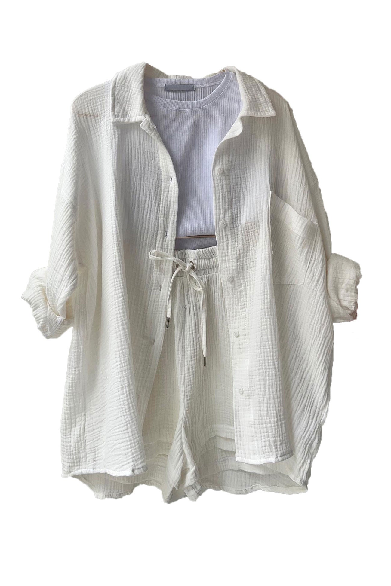 Norvielle Damen Langarmshirt und Shorts Siena