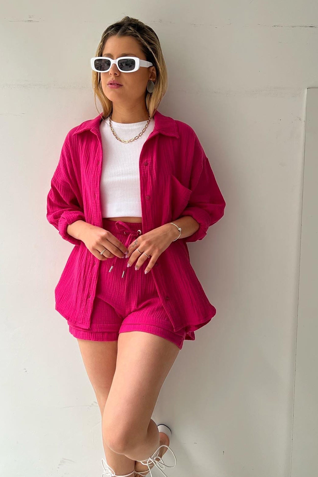 Norvielle Damen Langarmshirt und Shorts Siena