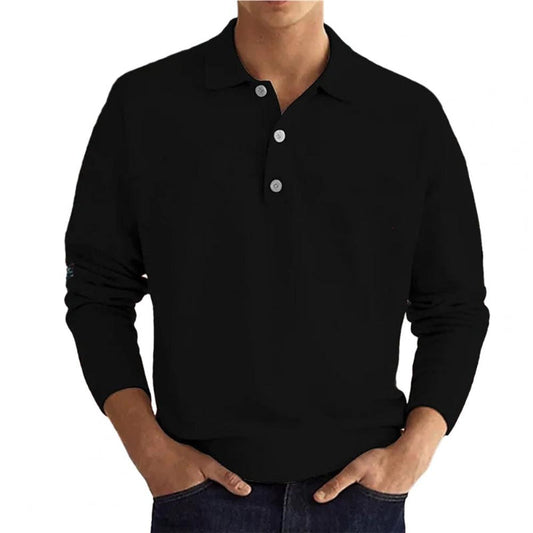 Norvielle Herren Langarm-Polohemd Modern Fit - Norvielle