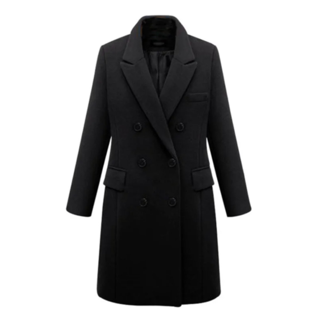 Norvielle Damen Wintermantel Lang Modernes Design - Norvielle