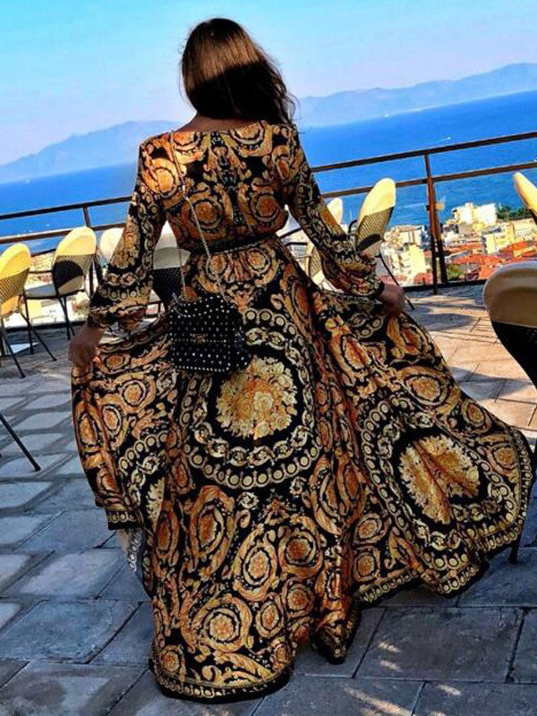 Norvielle Damen Boho-Kleid mit Schlitz