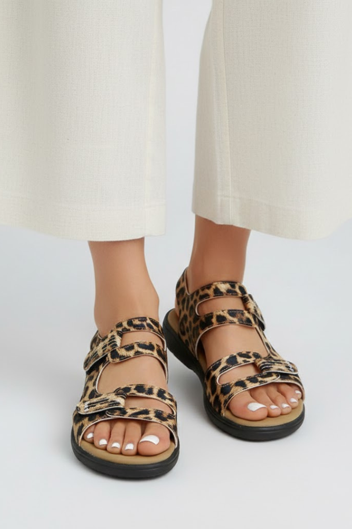 Damen Sandalen Mit Absatz Mehrere Riemen