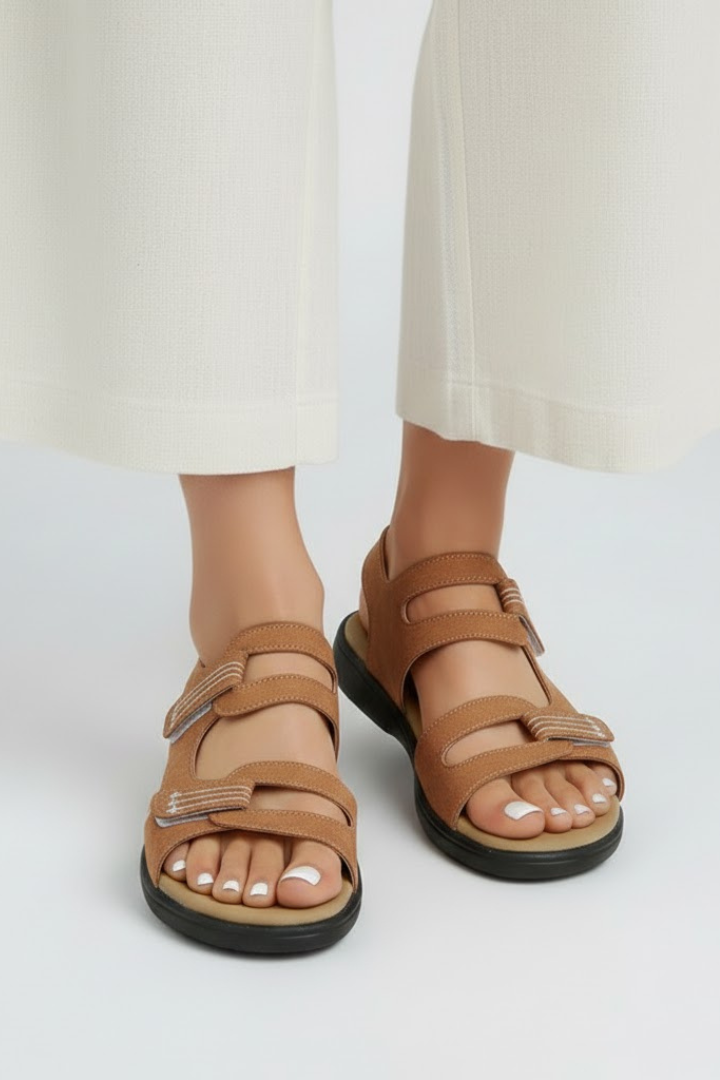 Damen Sandalen Mit Absatz Mehrere Riemen